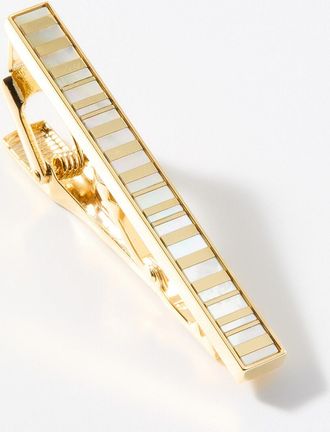 Paul Smith Mens and mother-of-pearl lines tie clip