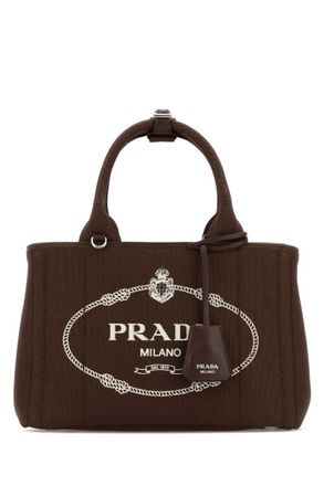 Prada Brown Logo Small Tote