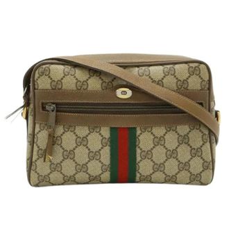 Gucci Pre-owned Cross Body Bags, female, Beige, Size: ONE SIZE Pre-owned GG Plus Coated Canvas Shoulder Bag