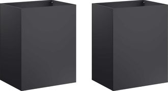 vidaXL Macetero De Jard&iacute;n 2 Uds. Negro 40 X 30 X 50 Cm Vidaxl