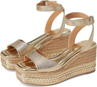 Vince Camuto Lilla Espadrille Wedge Womens Sandals Egyptian Gold : 10 M, Leather/Rubber