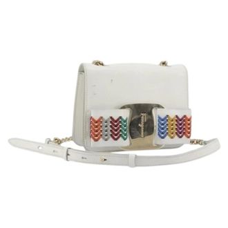 Ferragamo Pre-owned Shoulder Bag - Dames - Pre-owned - Wit - Maat: ONE Size Leer