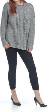 Papillon Mock Neck Sweater In Grey