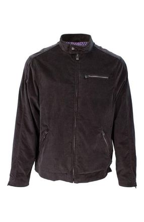 Lords of Harlech Dean Stretch Velvet Biker Jacket in Black at Nordstrom, Size X-Large