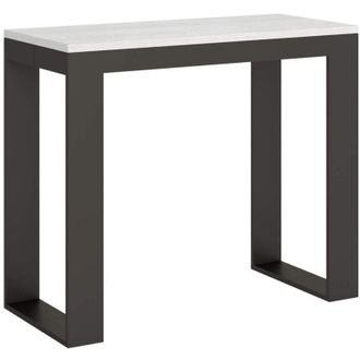 Itamoby Tavolo consolle Palermo allungabile in legno per sala da pranzo -Allungabile fino a 300 cm / Bianco Frassino