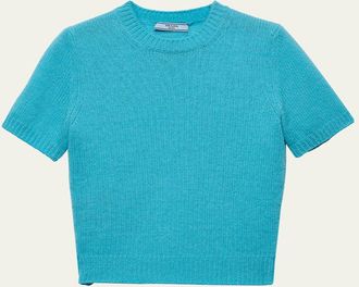Prada Short Sleeve Cashmere Sweater