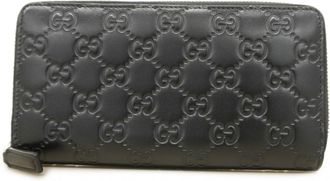 Gucci Black Leather Long Wallet (Bi-Fold) (Pre-Owned)