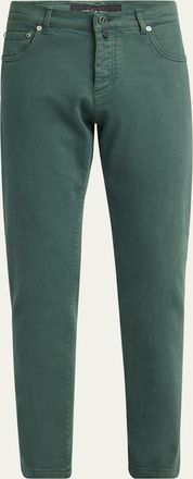 Kiton Mens Cotton Stretch Slim Five-Pocket Pants