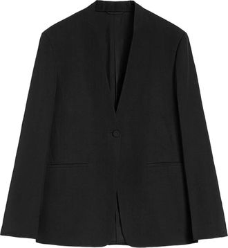 Jil Sander Blazer senza revers - Nero