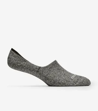Cole Haan Mens Casual Cushion Sock Liner - 2 Pack - Black