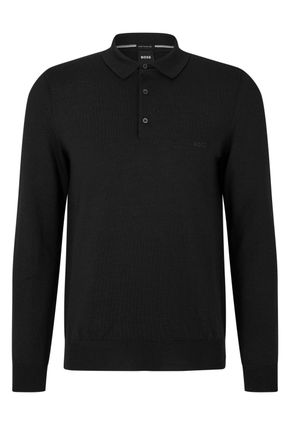 HUGO BOSS Mens Bono-l Long Sleeved Polo Shirt Cotton - Size X-Large