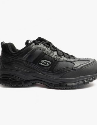 Skechers Mens Skechers Work 77013EC/BLK SOFT STRIDE-GRINNEL Mens Safety Trainers Black - Size: 10.5