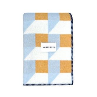 Maison Deux Cubics Blanket in Medium Blue at Nordstrom