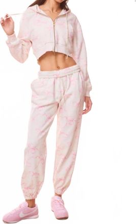 LoveShackFancy Lillia Sweatpant In Pastry Pink