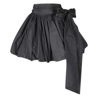 Blumarine Falda Corta de Tafet&aacute;n con Lazo - Skirts - Mujer - Negro - S
