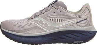 Saucony Mens Ride 18 Wide Running Shoes In Dove/navy
