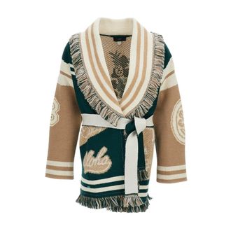 Alanui Truien & Vesten, Dames, Veelkleurig, S, Wol, Dubbel Jacquard Vest