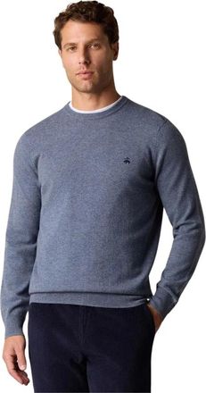 Brooks Brothers Truien & Vesten, Heren, Blauw, 3Xl, Wol, Lamswol Ronde Hals