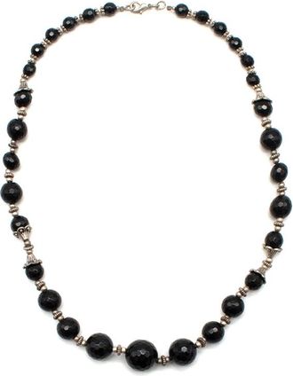Max & Moi Black Crystal Beads Necklace