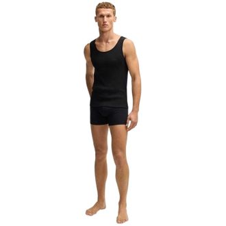 HUGO BOSS Heren-tanktop met ronde hals en normale pasvorm (set van 3) (Zwart)