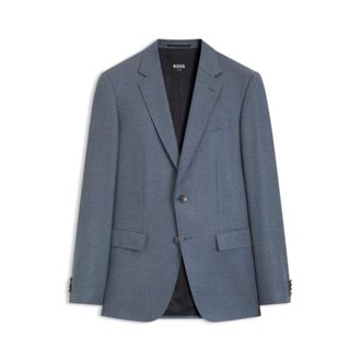 BOSS ONE Slim-fit suit jacket in melange virgin wool