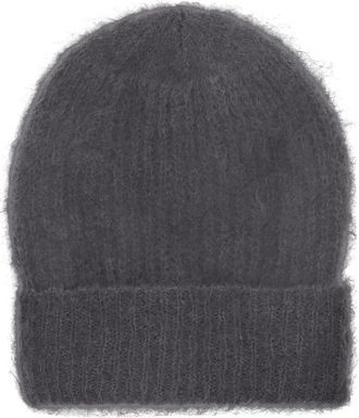 Americandreams Mila Mohair Beanie - Dames - Hoeden - Grijs - ONE Size - Wol - Accessoires