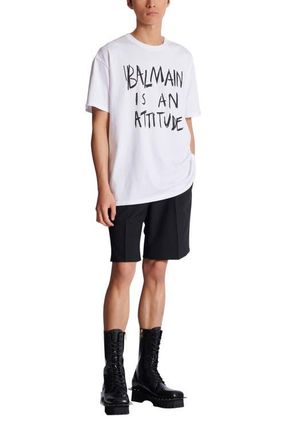 Balmain Coton Printed T-shirt in White at Nordstrom, Size Xxx-Large