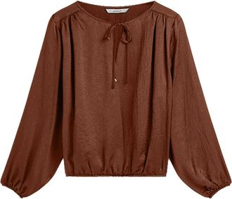 Summum Top in Seta casual - - Blouses & Shirts - Donna - Marrone - XL