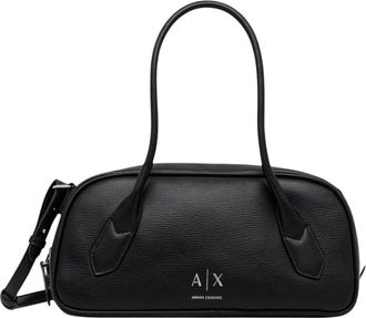 A|X Armani Exchange Gestructureerde Handtas met Handvat - Dames - Handtassen - Zwart - ONE Size - Polyester - Tassen