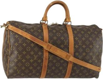 Louis Vuitton Pre-owned Weekend Bags, female, Brown, Size: ONE SIZE Pre-owned Canvas Weekend Bag
