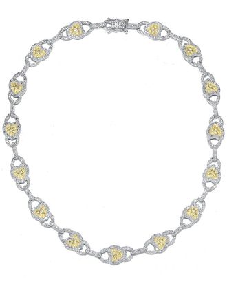 Genevive 14K Over Silver Cz Necklace