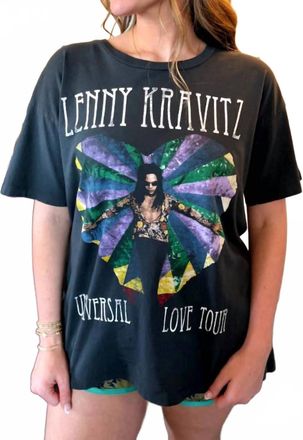Daydreamer Lenny Kravitz Universal Love Short Sleevetee In Black