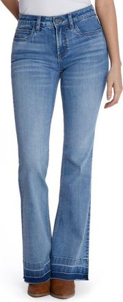HINT OF BLU Release Hem Flare Jeans in Powder Blue at Nordstrom, Size 25