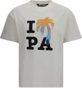 Palm Angels Witte Katoenen T-Shirt