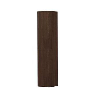 Bernacchini Concept R Hoge Kast - 35x35x169cm - 2 deuren - afgeronde hoeken - verticaal gefreesd - tbv grepen - linksdraaiend - shadow veneer