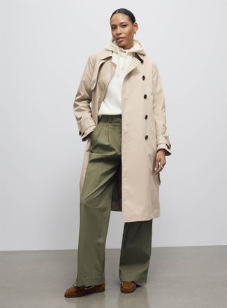 Contemporaine Womens Belted double-breasted trench coat