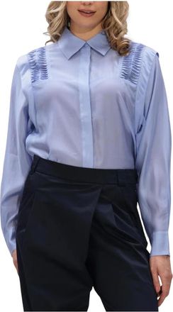 Copenhagen Muse Overhemden, Dames, Blauw, S, Polyester, Cmmolly-Shirt