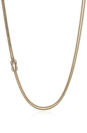 John Hardy Love Knot 14K Gold Necklace at Nordstrom, Size 18