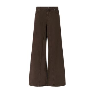 Pinko Wide Trousers, female, Brown, Size: W25 Winona Wide Leg Jeans
