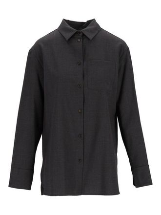 Max Mara Basic Wool Canvas Shirt