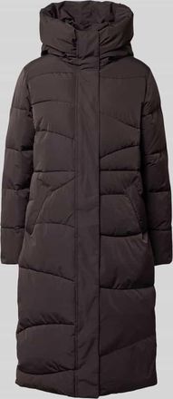 Mazine Steppmantel mit Kapuze und Eingrifftaschen in Aubergine, Größe XXL