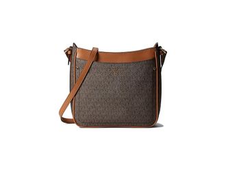 Michael Kors Jet Set Charm Large North/South Top Zip Crossbody Womens Handbags Brown/Acorn, Leather