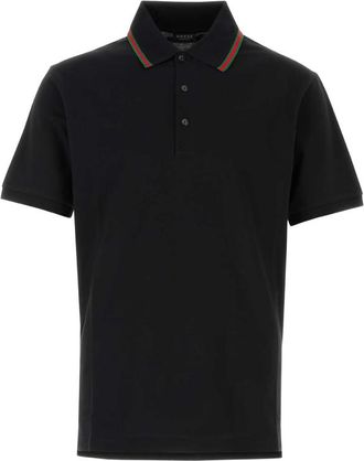 Gucci Web-stripe Piqu&eacute; Polo Shirt