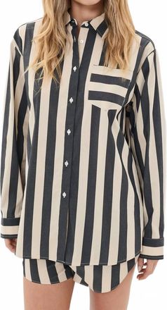 Solid & Striped Avril Button Down Shirt In Stripes