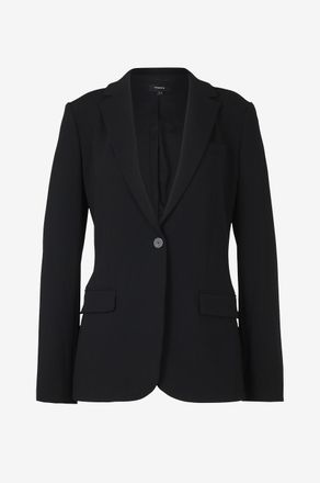 Theory Einreihiger Slim-Fit-Blazer aus Cr&ecirc;pe Staple Blazer B