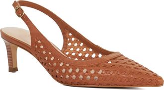 Dune London Divided Pointed Toe Slingback Pump in Tan at Nordstrom, Size 9Us