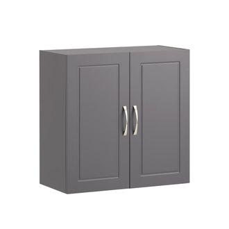 SoBuy Armario de pared con 2 puertas madera gris