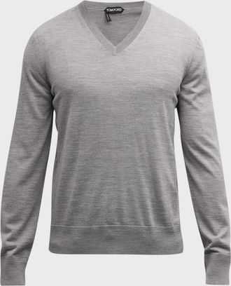 Tom Ford Men & apos;s Merino Wool V-Neck Sweater