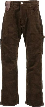 Junya Watanabe Pantaloni a coste - Marrone