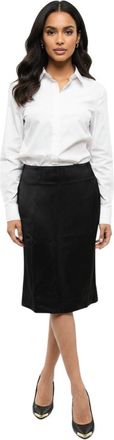 Toteme Black Solid Midi Skirt